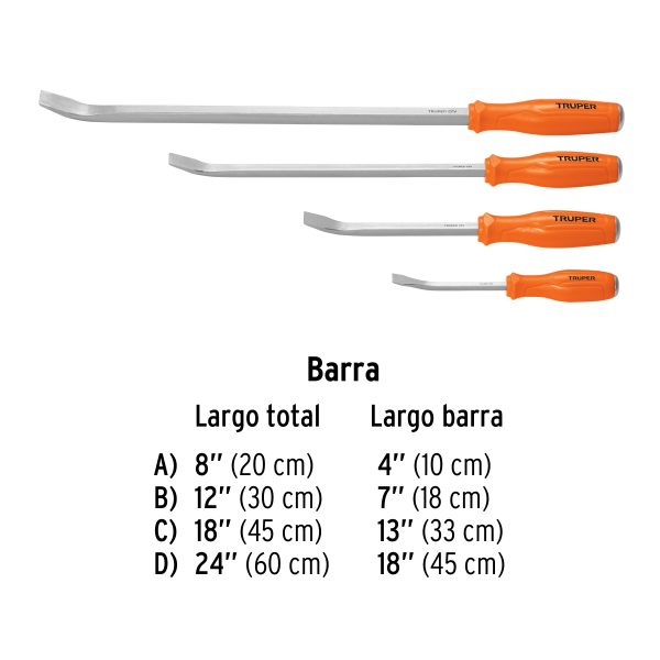 JUEGO DE 4 DESTORNILLADORES TIPO PALANCA TRUPER - Imagen 2