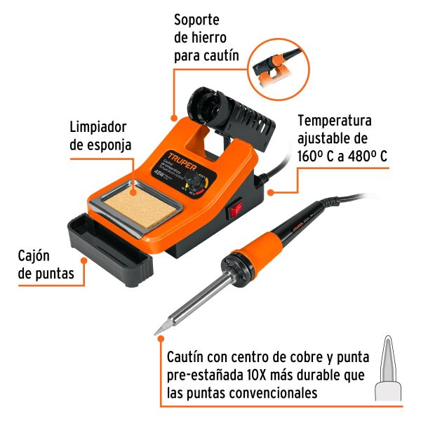 CAUTIN PROFESIONAL CON ESTACION PARA ELECTRONICA TRUPER - Imagen 2
