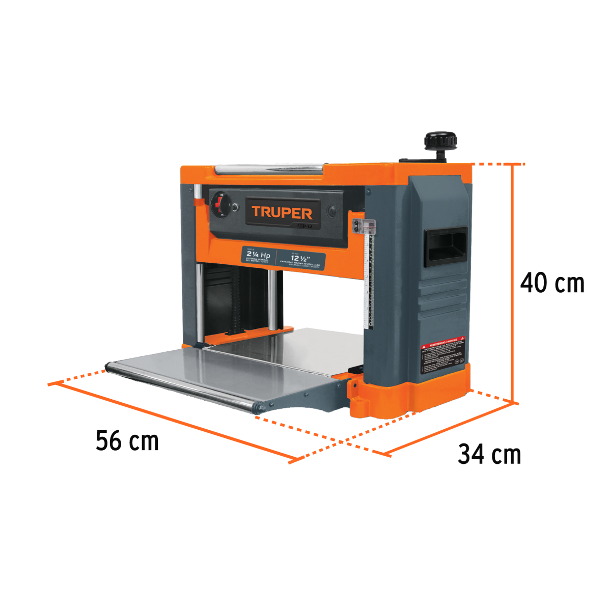 CEPILLO PORTATIL 12-1/2", 2-1/4" HP TRUPER - Imagen 3