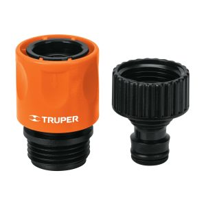 CONECTOR 3/4" RAPIDO DE ABS GRIFO-MANGUERA SISTEMA CLICK TRUPER