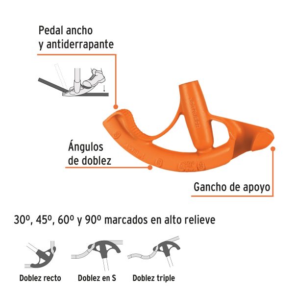 DOBLADOR DE TUBO CONDUIT 1" TRUPER - Imagen 2