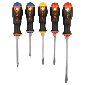 JUEGO DE 5 DESTORNILLADORES MANGO COMFORT GRIP TRUPER
