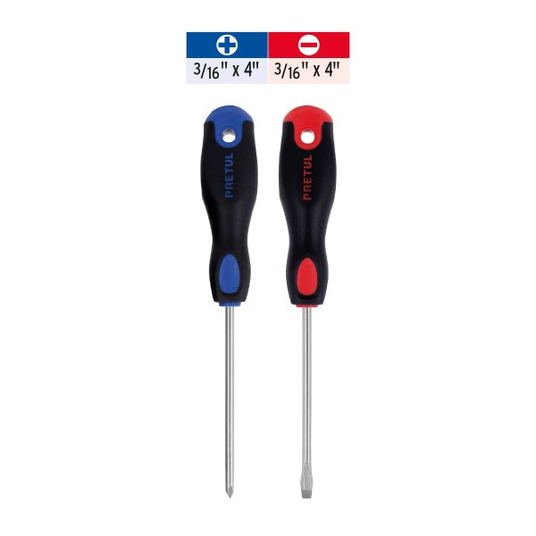 JUEGO DE 2 DESTORNILLADORES 3/16" X 4" PRETUL - Imagen 2