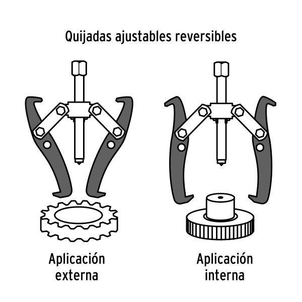 EXTRACTOR DE POLEAS 3 BRAZOS 8" TRUPER - Imagen 2