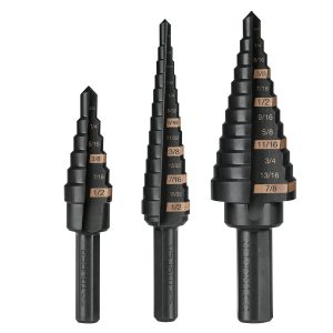 JUEGO DE 3 BROCAS ESCALONADAS OXIDO NEGRO TRUPER