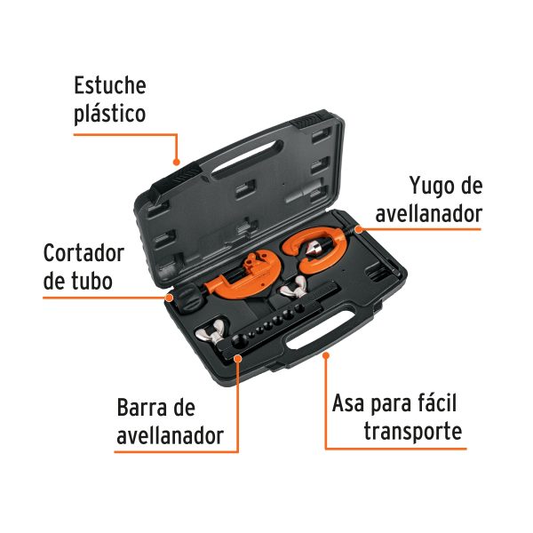 JUEGO DE CORTADOR DE TUBO Y REBORDEADOR TRUPER - Imagen 3
