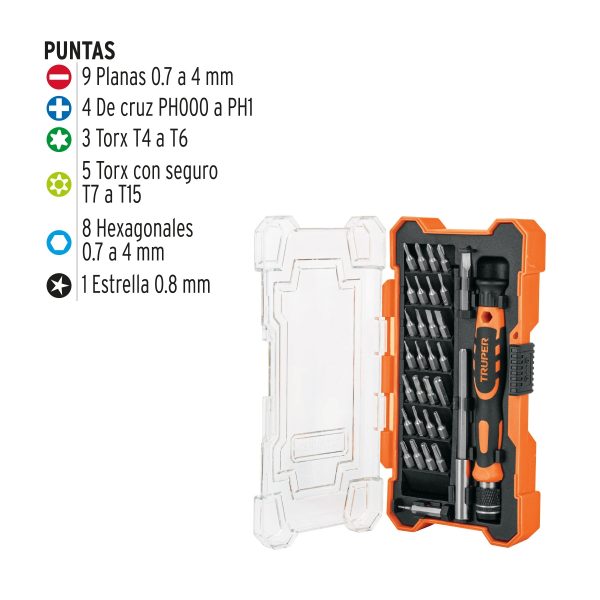 DESTORNILLADOR 30 PIEZAS PS4 XBOX ELECTRONICA TORX TRUPER - Imagen 3
