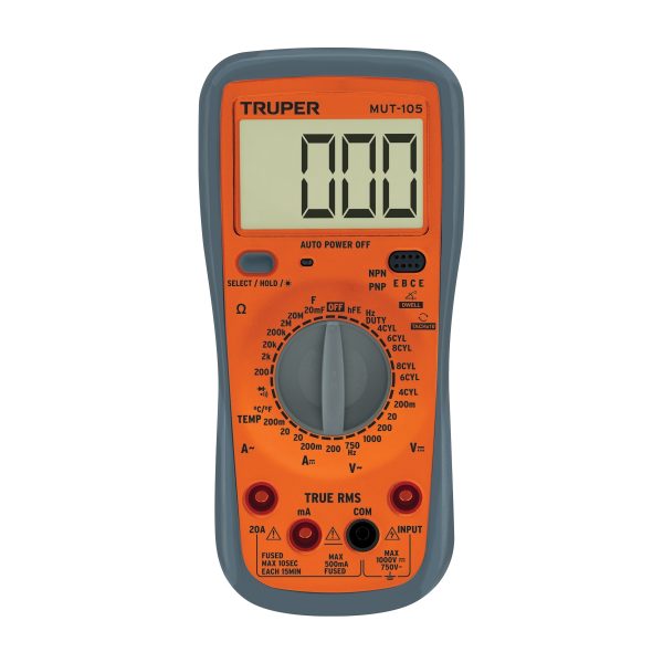 MULTIMETRO DIGITAL PROFESIONAL AUTOMOTRIZ CON RMS VERDADERO TRUPER