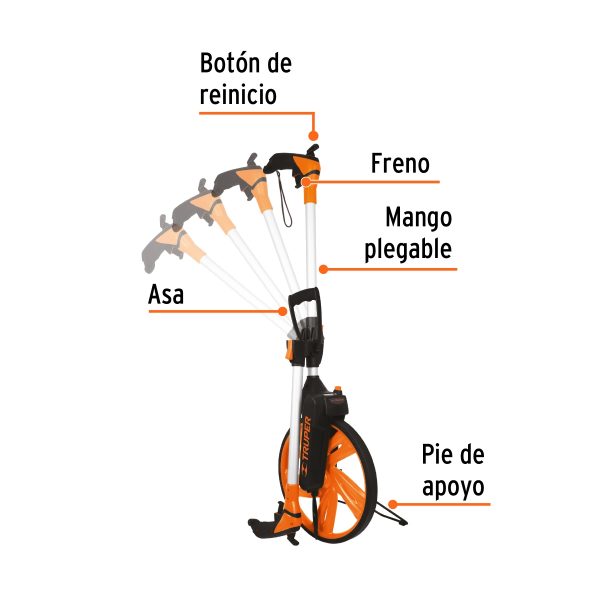 ODOMETRO CON FRENO RUEDA DE 12" TRUPER - Imagen 2