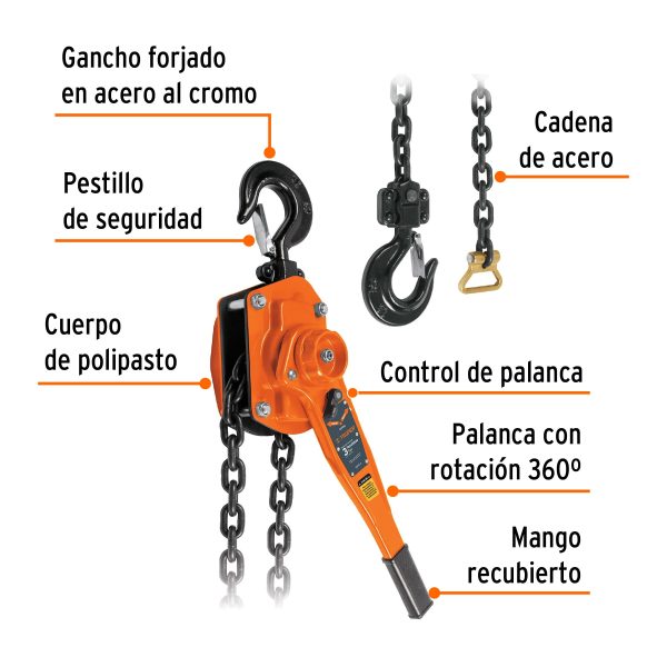 DIFERENCIAL DE PALANCA DE 3 TON TRUPER - Imagen 2