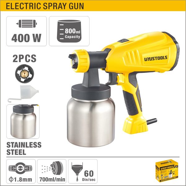 PISTOLA PARA PINTAR ELECTRICA 400 W UYUSTOOLS - Imagen 2