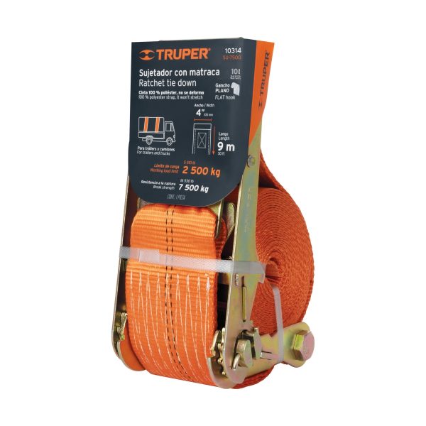 ESLINGA CON RATCHET CARGA MAXIMA 7500 KG TRUPER
