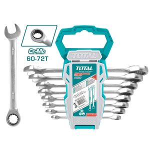 JUEGO DE 8 LLAVES COMBINADAS CON RATCHET 8 - 19 MM TOTAL