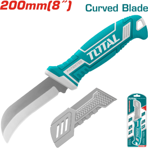 CUCHILLO PELACABLES CURVO ACERO INOXIDABLE TOTAL