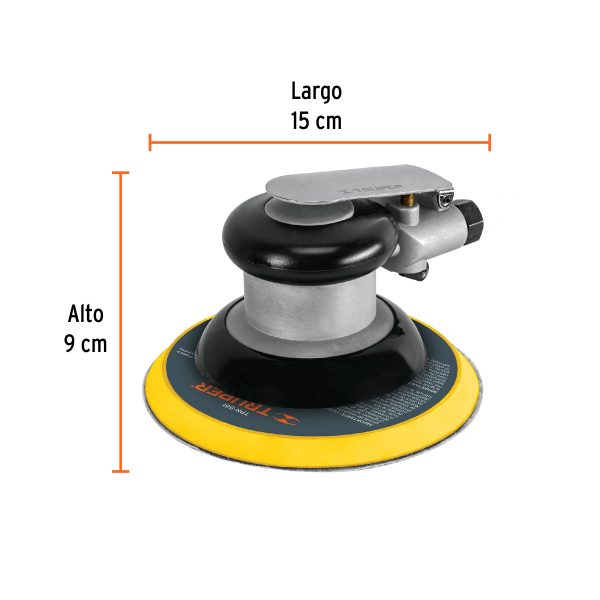 LIJADORA ORBITAL NEUMATICA 6" INDUSTRIAL TRUPER - Imagen 3