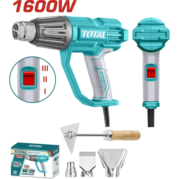 PISTOLA DE CALOR 1600 W CON ACCESORIOS TOTAL