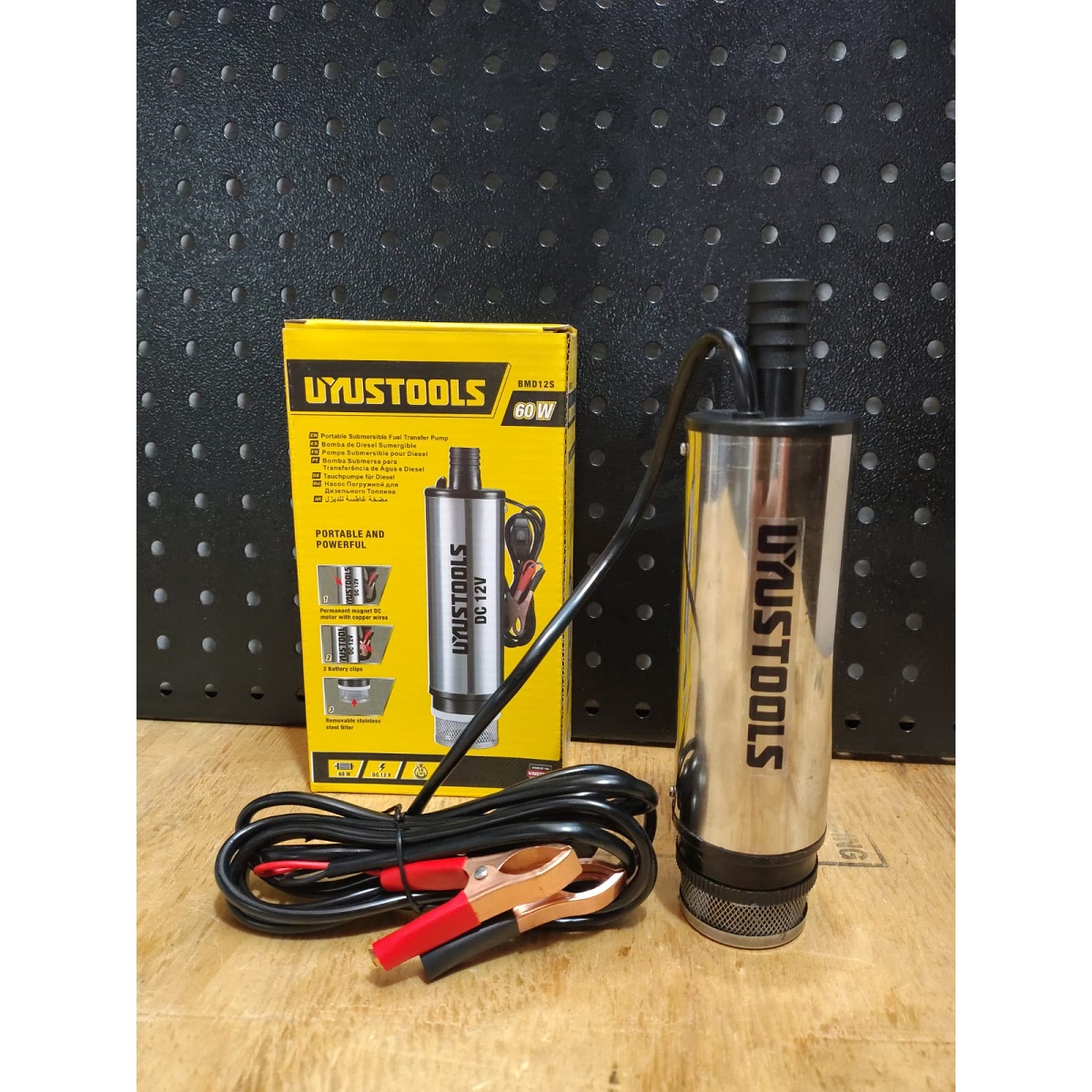 BOMBA DE DIESEL SUMERGIBLE 3/4″ 12V / 60 W 15L/MIN UYUSTOOLS - Imagen 3