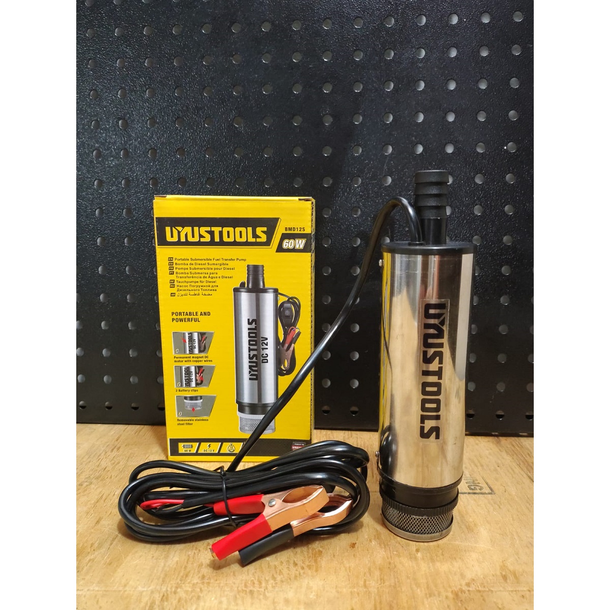 BOMBA DE DIESEL SUMERGIBLE 3/4″ 12V / 60 W 15L/MIN UYUSTOOLS - Imagen 2