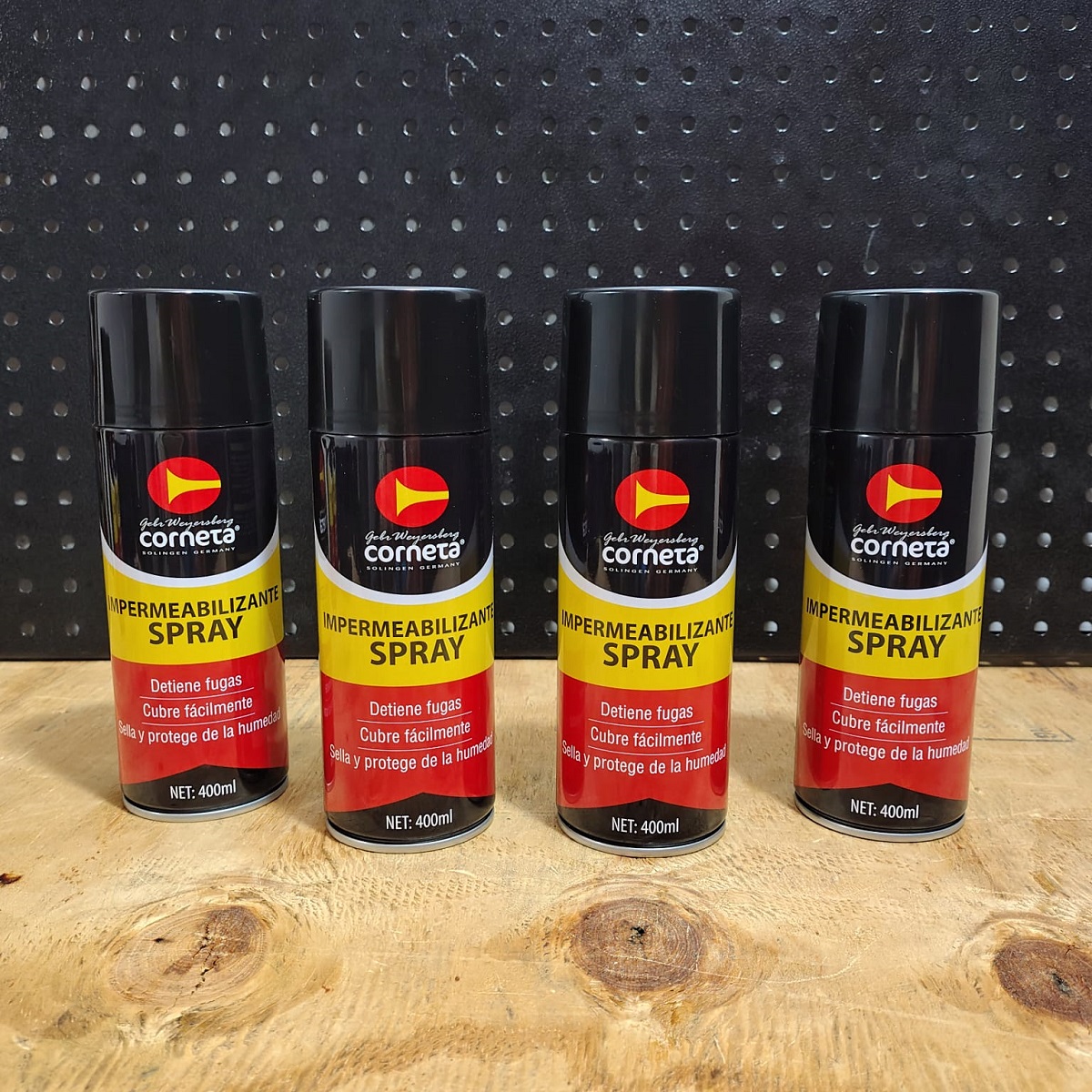 IMPERMEABILIZANTE EN SPRAY NEGRO MATE 400 ML CORNETA - Imagen 2