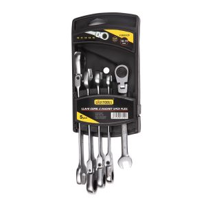 JUEGO DE 5 LLAVES FLEX COMBINADAS CON RATCHET 10 - 15 MM UYUSTOOLS