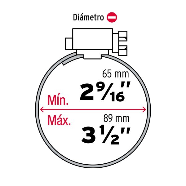 BOLSA 5 ABRAZADERAS SIN FIN REFORZADAS #48 2-9/16" - 3-1/2" FIERO - Imagen 2