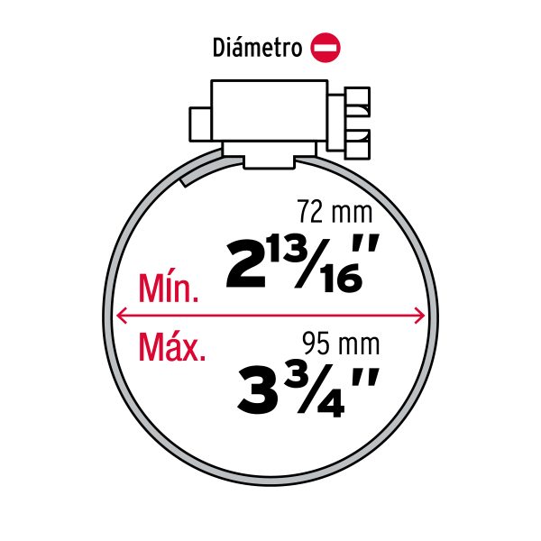 BOLSA 5 ABRAZADERAS SIN FIN REFORZADAS #52 2-13/16" - 3-3/4" FIERO - Imagen 2