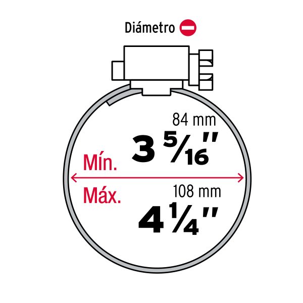 BOLSA 5 ABRAZADERAS SIN FIN REFORZADAS #60 3-5/16" - 4-1/4" FIERO - Imagen 2