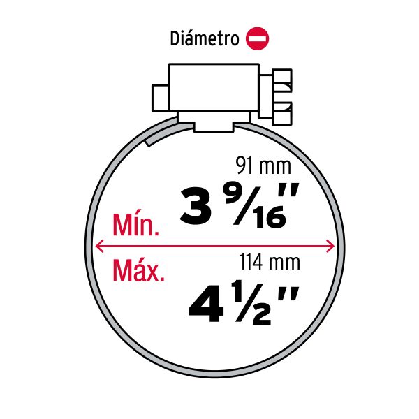 BOLSA 5 ABRAZADERAS SIN FIN REFORZADAS #64 3-9/16" - 4-1/2" FIERO - Imagen 2