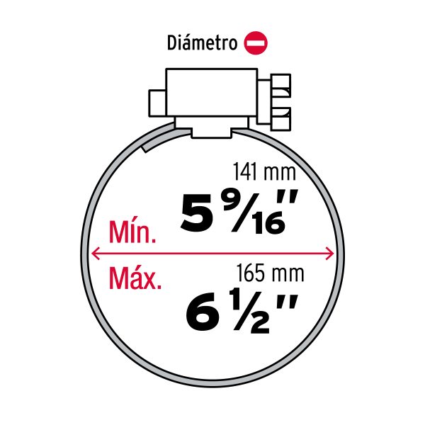 BOLSA 5 ABRAZADERAS SIN FIN REFORZADAS #96 5-9/16" - 6-1/2" FIERO - Imagen 2