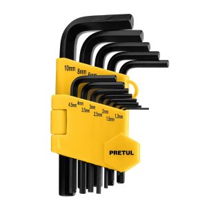 JUEGO DE 13 LLAVES BRISTOL METRICAS CON ORGANIZADOR PRETUL