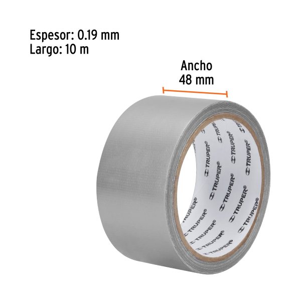 CINTA PARA DUCTO 48 MM X 10 M TRUPER - Imagen 2