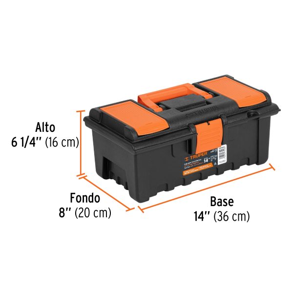 CAJA PARA HERRAMIENTAS DE 14" CON COMPARTIMIENTOS TRUPER - Imagen 2