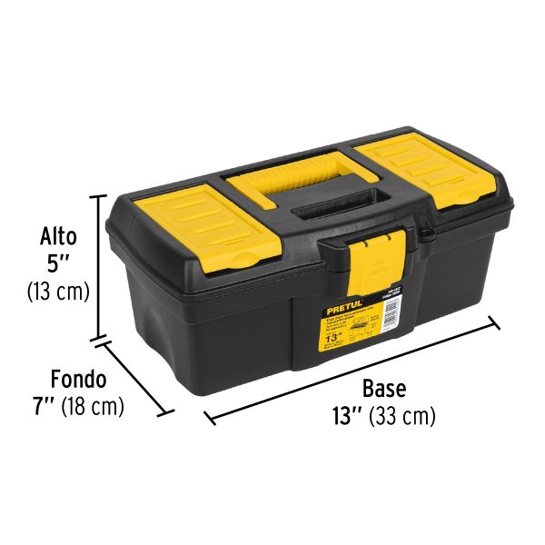 CAJA PARA HERRAMIENTAS DE 13" CON COMPARTIMIENTOS PRETUL - Imagen 2