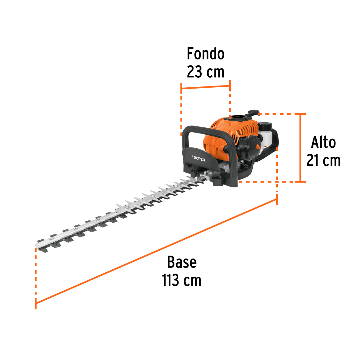 CORTASETOS CON MOTOR A GASOLINA 26 CC PROFESIONAL TRUPER - Imagen 3