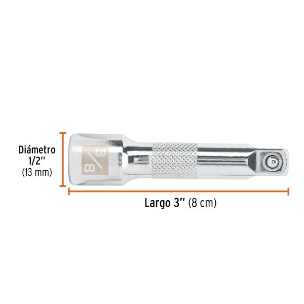 EXTENSION DE 3" PARA RATCHET MANDO 3/8" TRUPER - Imagen 2