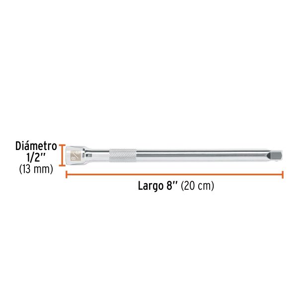 EXTENSION DE 8" PARA RATCHET MANDO 3/8" TRUPER - Imagen 2
