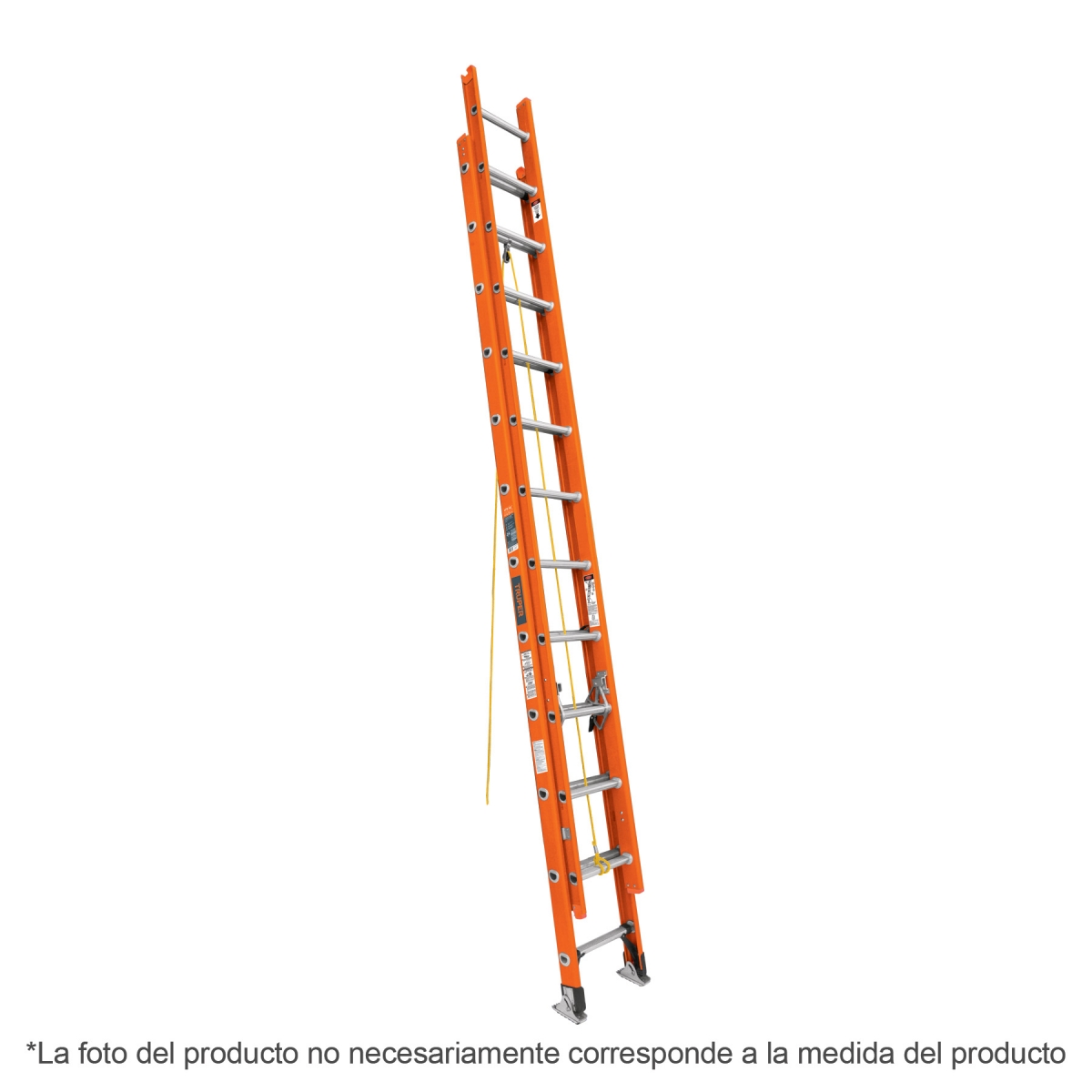 ESCALERA DE EXTENSION TIPO II 28 PELDAÑOS FIBRA DE VIDRIO TRUPER