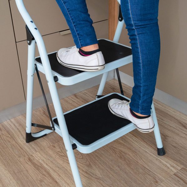 ESCALERA TUBULAR PLEGABLE 2 PELDAÑOS PRETUL - Imagen 3