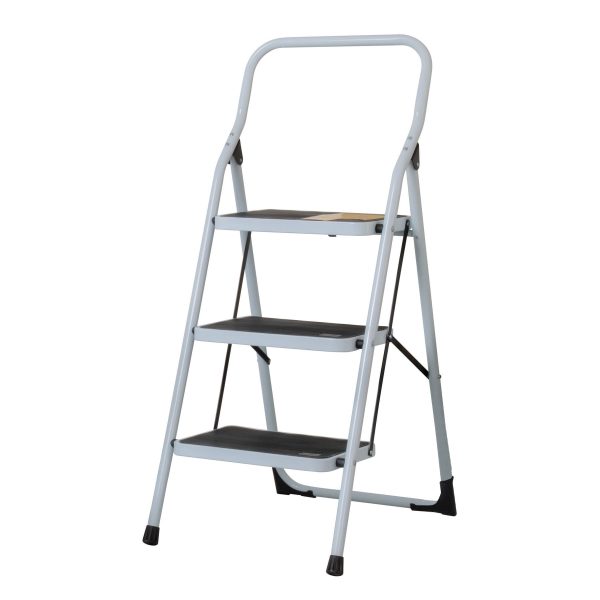 ESCALERA TUBULAR PLEGABLE 3 PELDAÑOS PRETUL