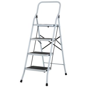 ESCALERA TUBULAR PLEGABLE 4 PELDAÑOS PRETUL
