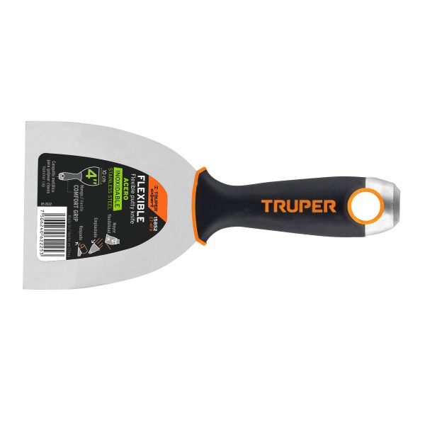 ESPATULA FLEXIBLE 4" DE ACERO INOXIDABLE TRUPER EXPERT