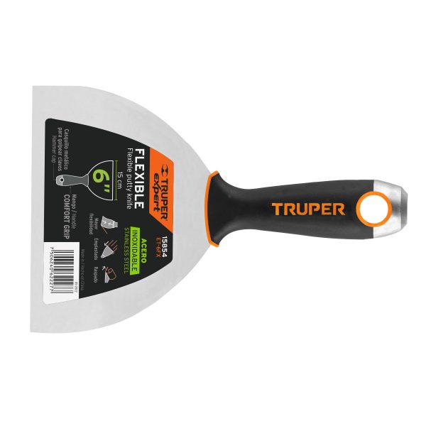 ESPATULA FLEXIBLE 6" DE ACERO INOXIDABLE TRUPER EXPERT