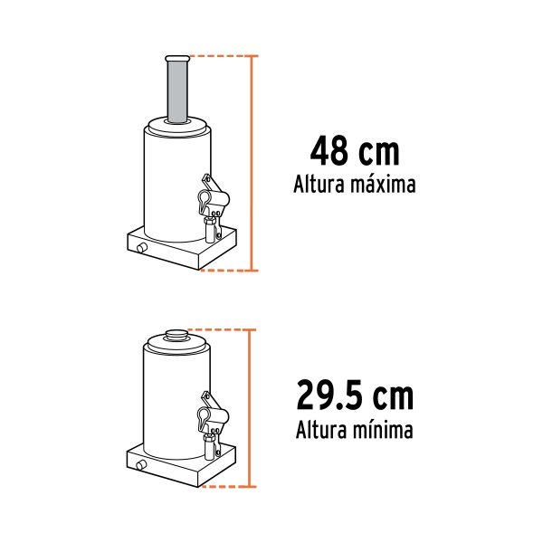 GATO HIDRAULICO DE BOTELLA DE 50 TON TRUPER - Imagen 3