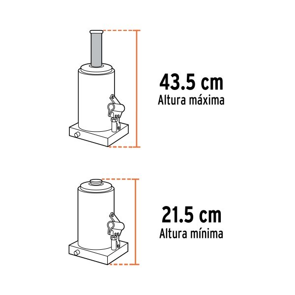 GATO HIDRAULICO DE BOTELLA DE 6 TON TRUPER - Imagen 3