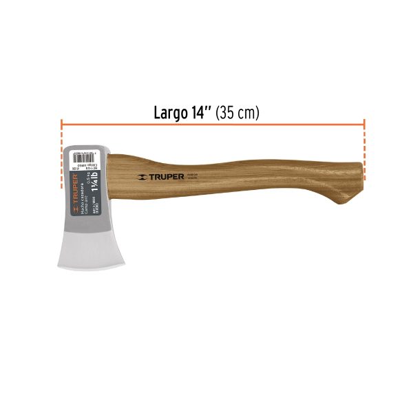 HACHA CAZADORA 1-1/4 LB MANGO HICKORY 14" TRUPER - Imagen 3