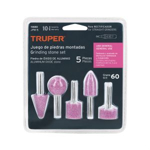 JUEGO DE 5 PIEDRAS MONTADAS ZANCO 1/4" USO GENERAL TRUPER