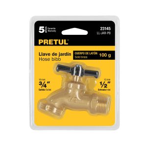 LLAVE PARA JARDIN 1/2" EN BLISTER PRETUL