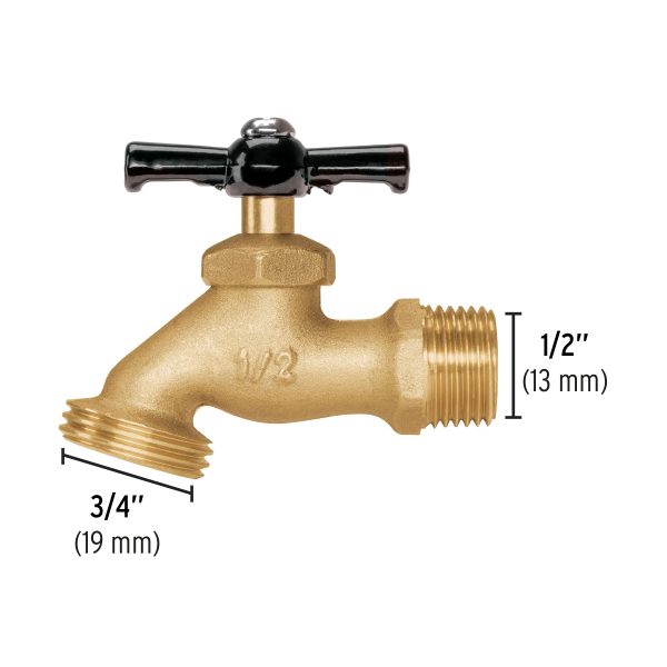 LLAVE PARA MANGUERA DE LATON 1/2" PRETUL - Imagen 2