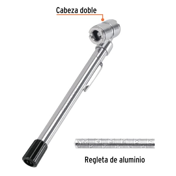 CALIBRADOR DE AIRE 120 PSI CABEZA DOBLE TRUPER - Imagen 2