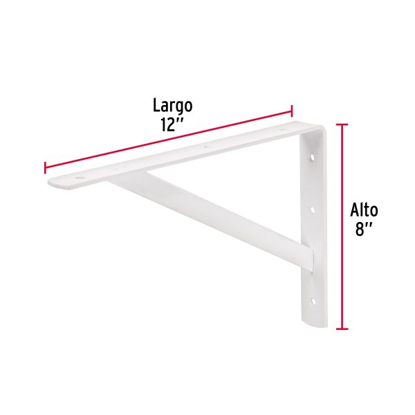 PIE DE AMIGO DE ACERO REFORZADO BLANCO 8" X 12" FIERO - Imagen 2